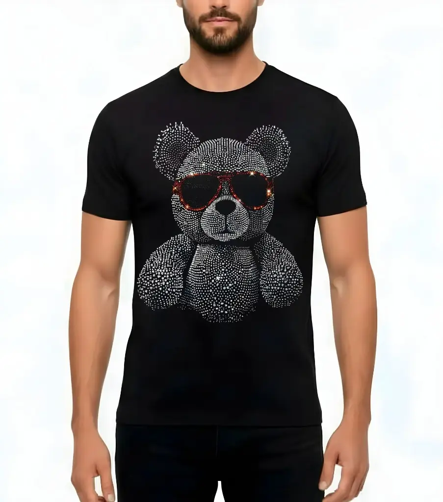 PLAYERA COOL TEDDY PLATA/ROJO