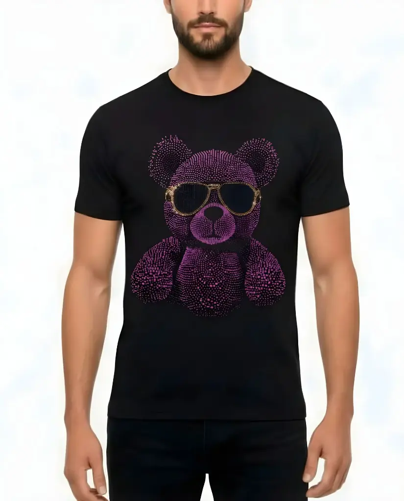PLAYERA COOL TEDDY MORADO/ORO ROSA (Chica)