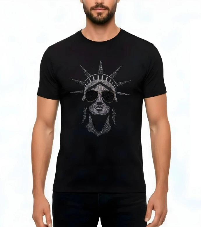 PLAYERA COOL LIBERTY PLATA/ORO